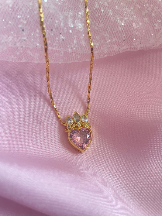 Rapunzel Crown Necklace (pink)