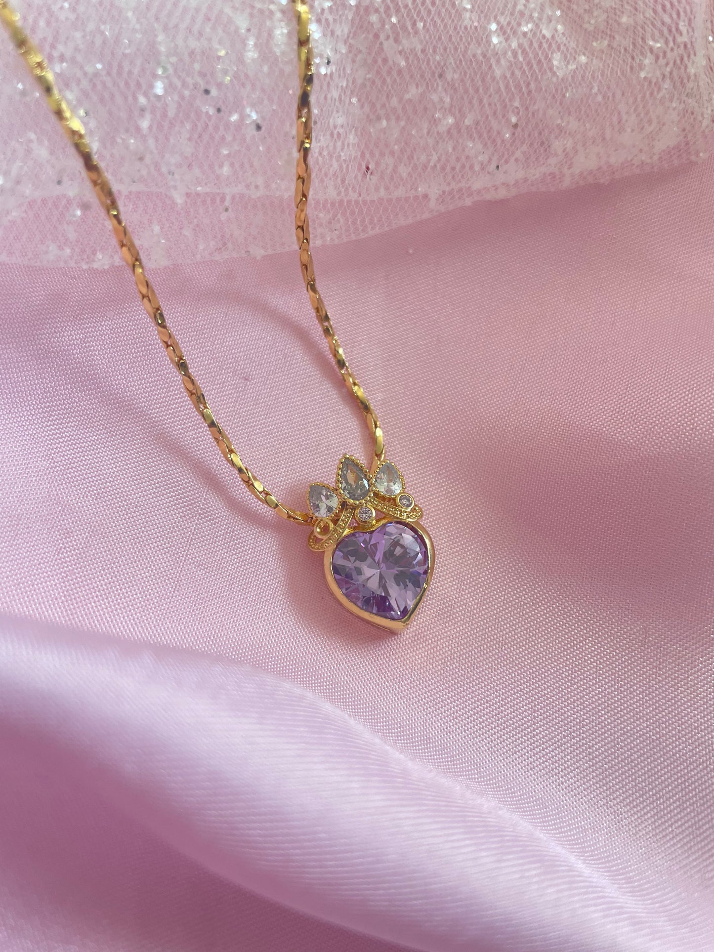 Rapunzel Crown Necklace (purple)