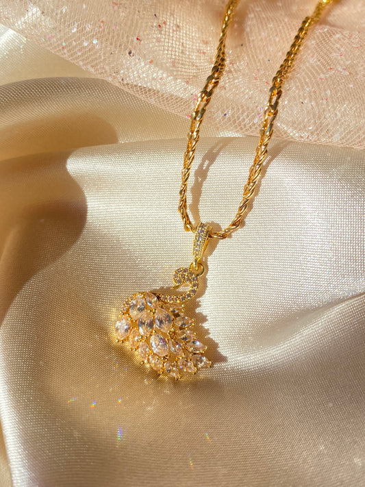 Crystal Swan Necklace