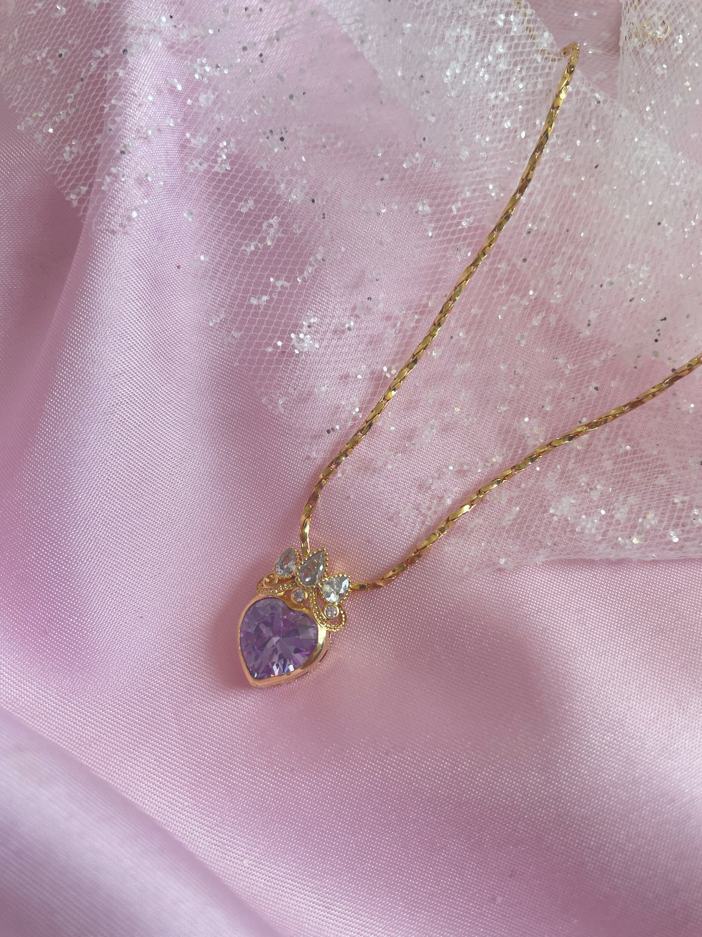 Rapunzel Crown Necklace (purple)