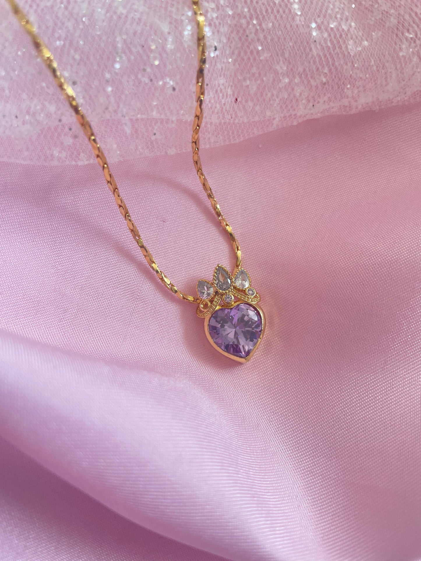 Rapunzel Crown Necklace (purple)