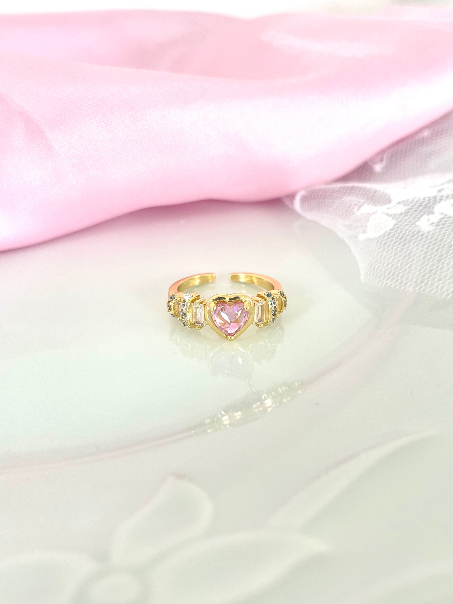 Hearted diamond rings