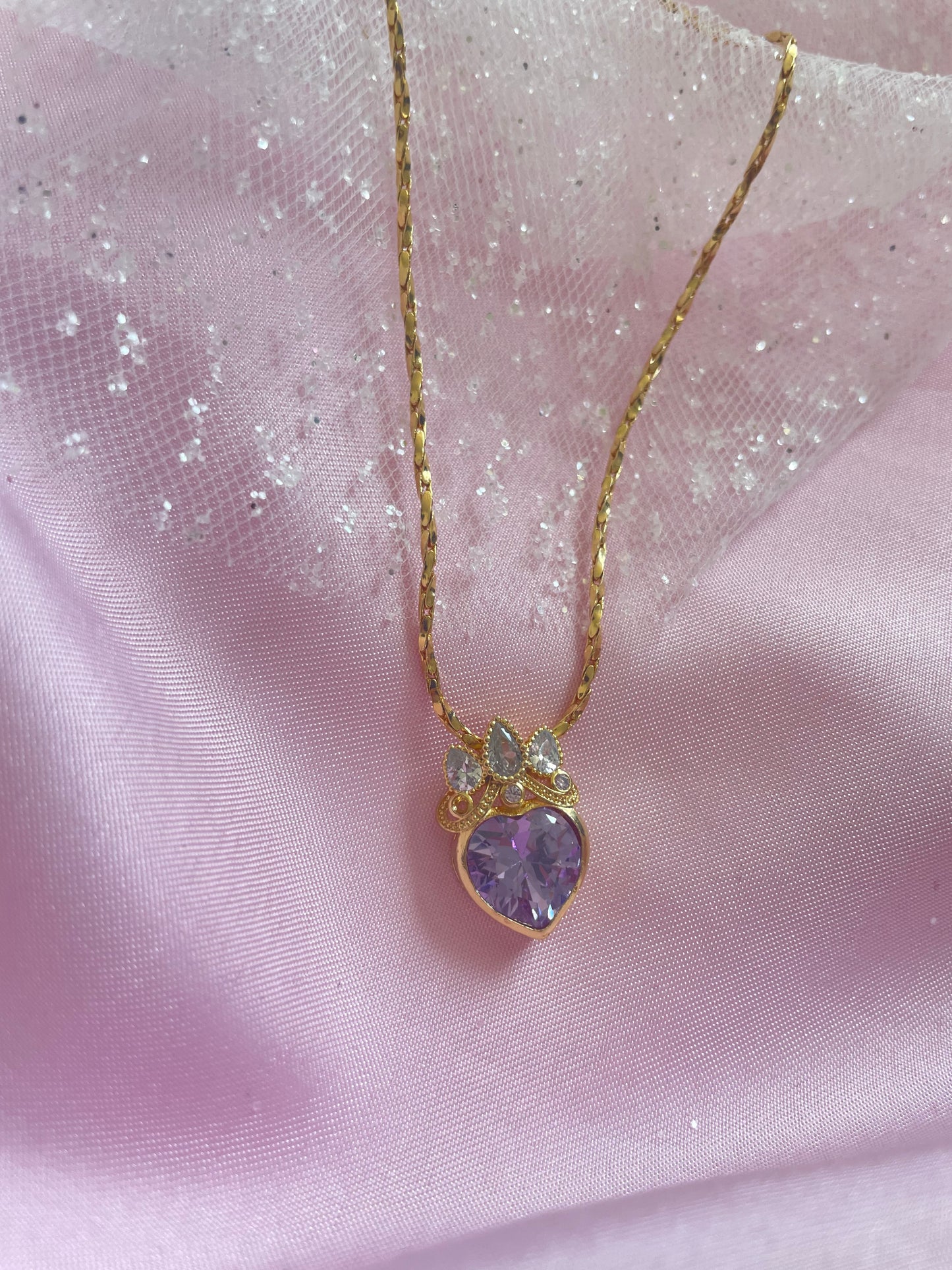 Rapunzel Crown Necklace (purple)