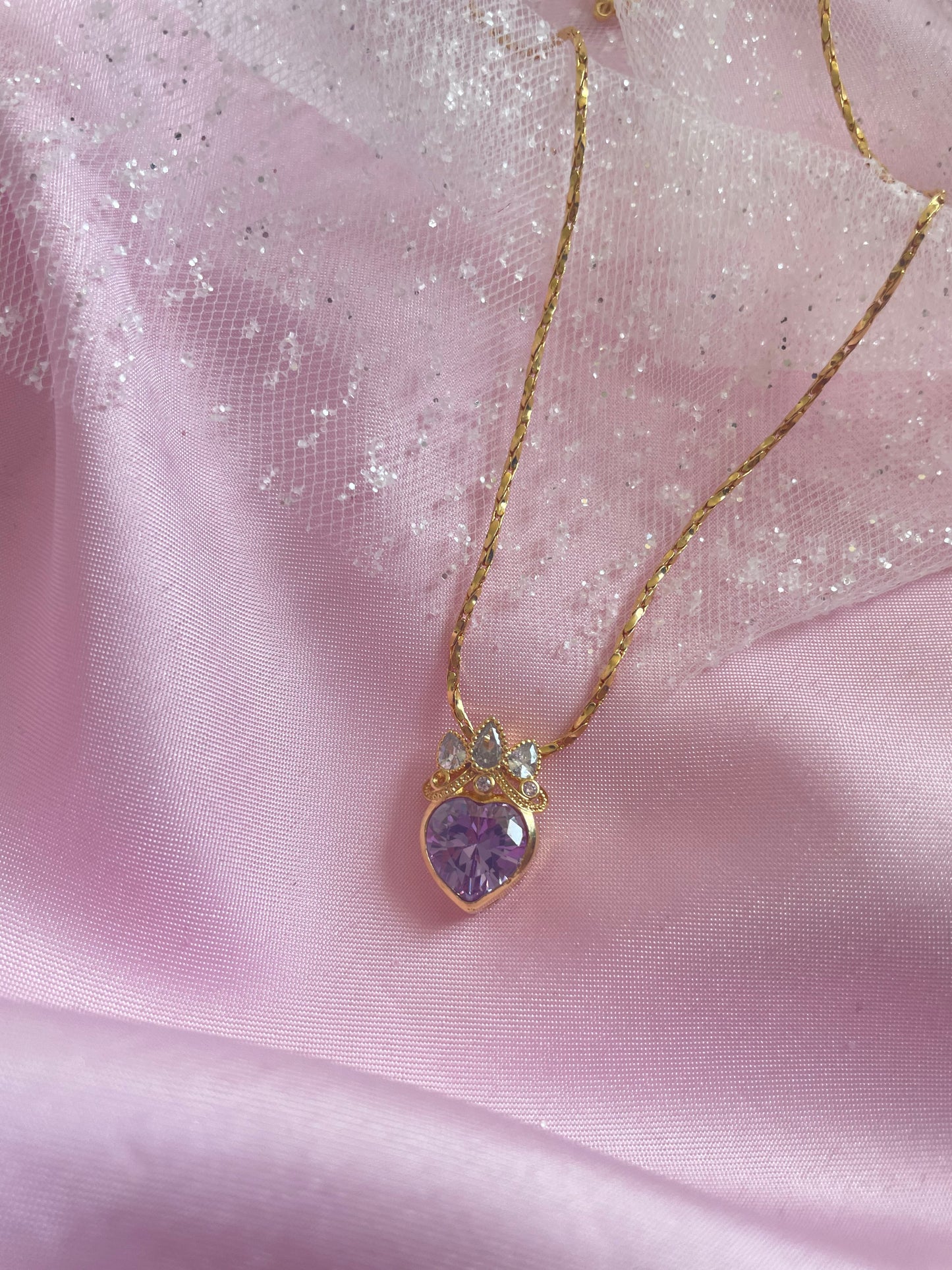 Rapunzel Crown Necklace (purple)