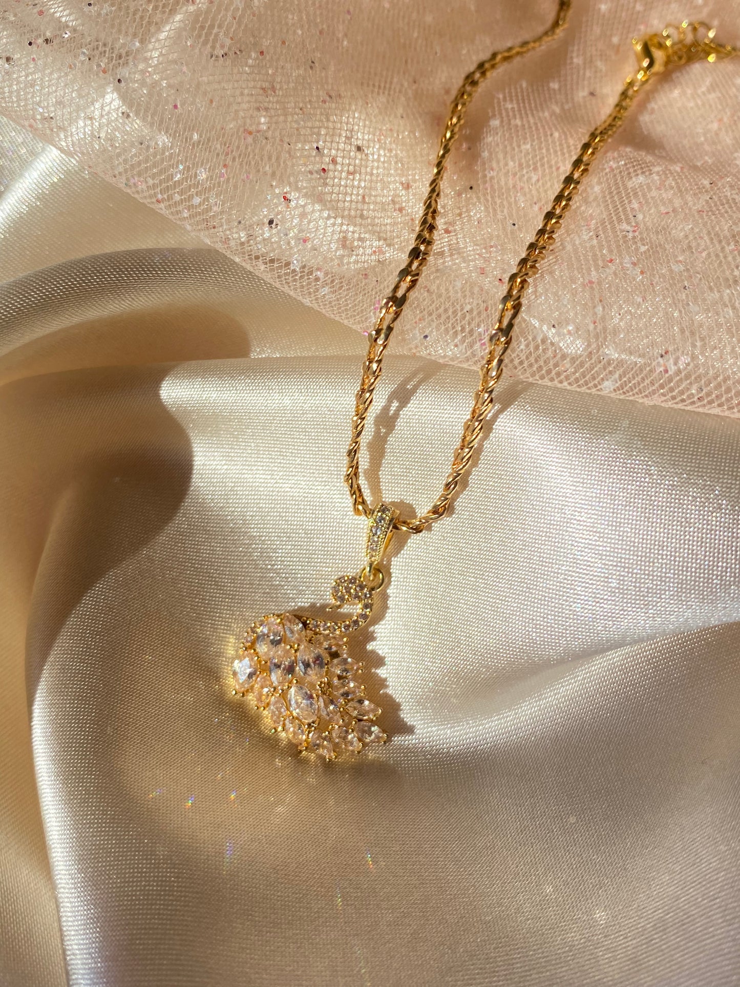 Crystal Swan Necklace