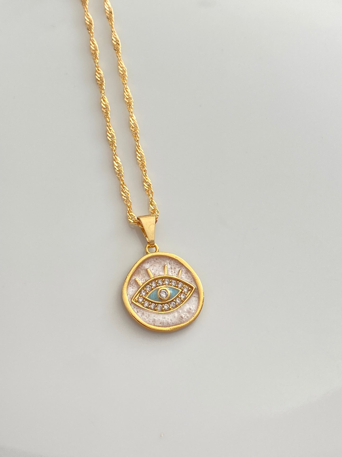 Aesthetic eye necklace (blue)