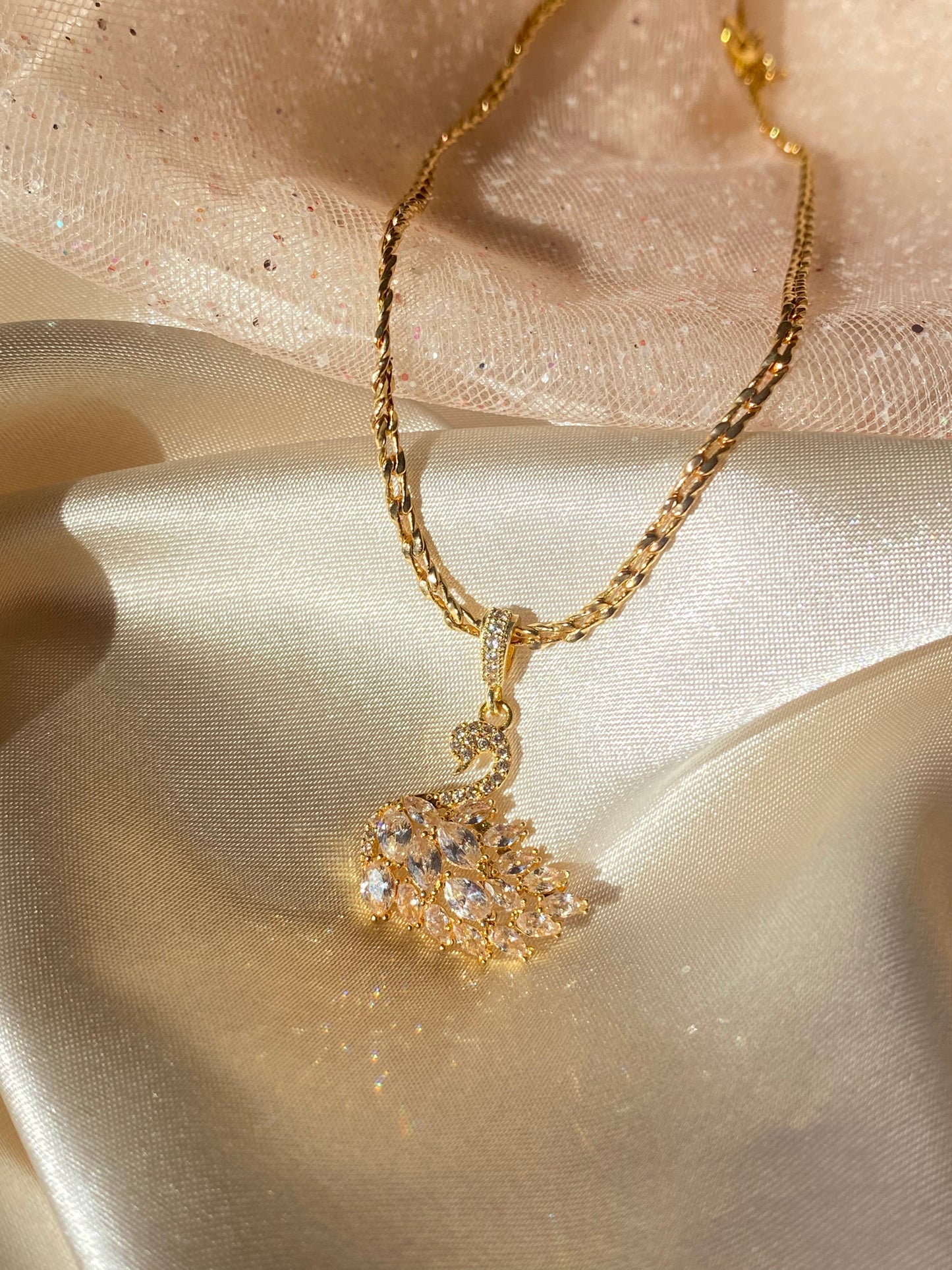 Crystal Swan Necklace