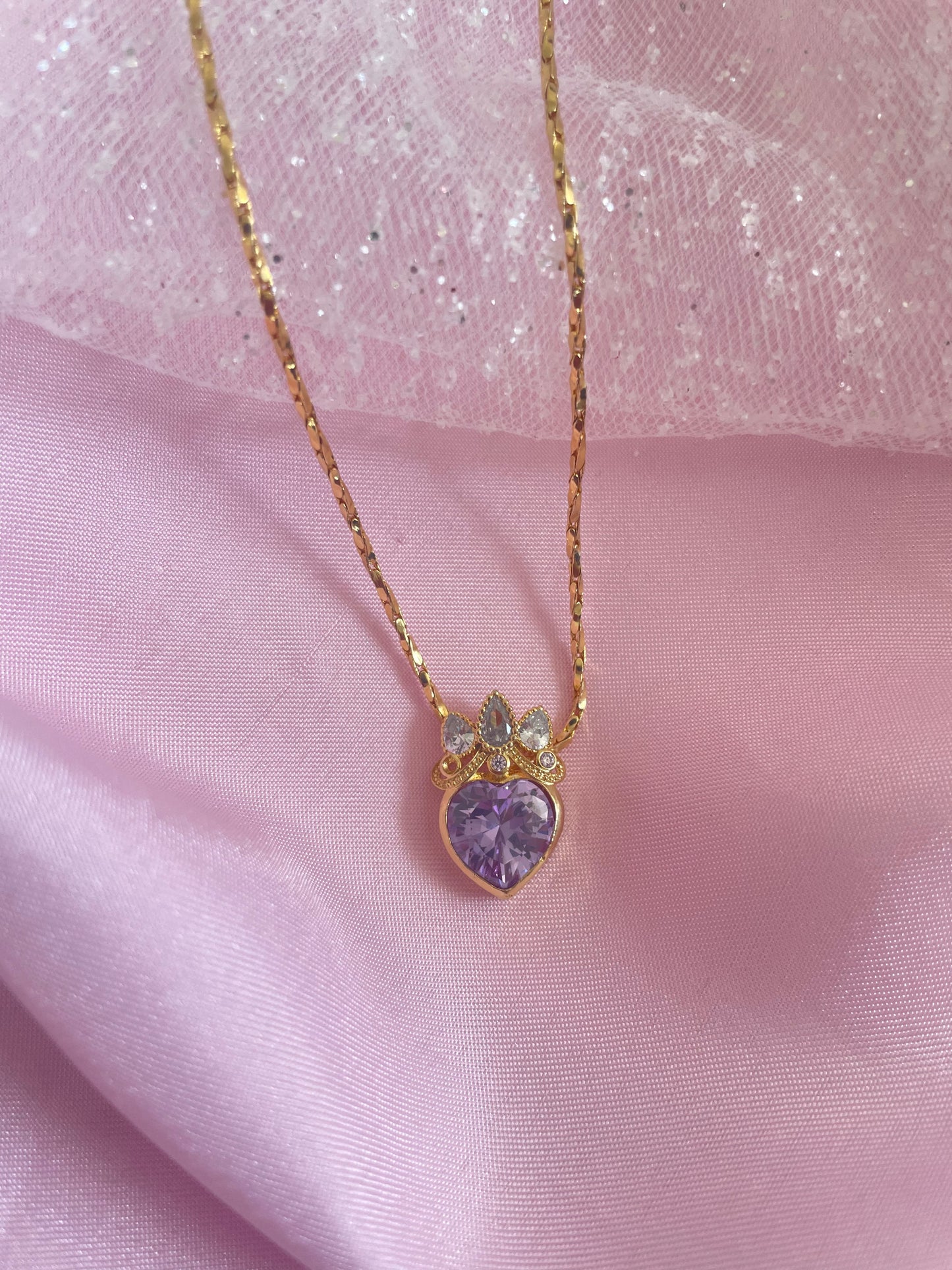 Rapunzel Crown Necklace (purple)