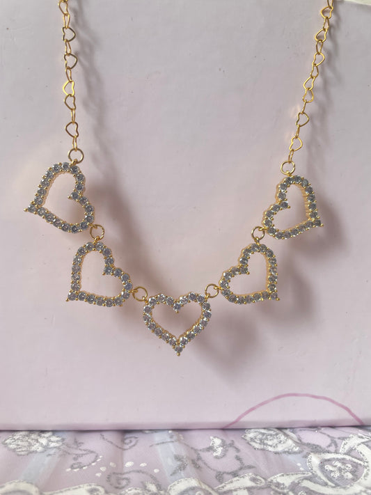 Coquette hearts choker/necklace