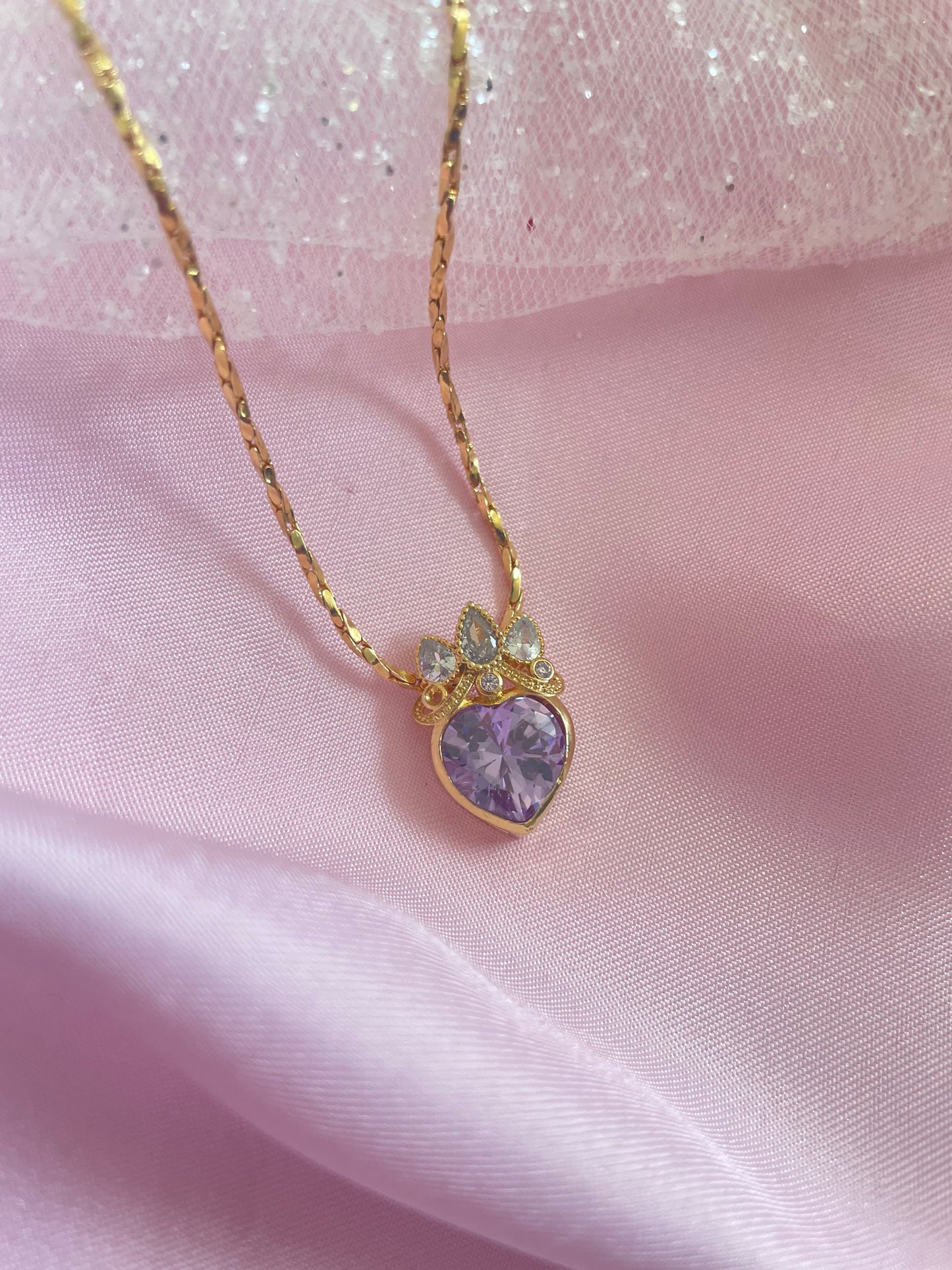 Rapunzel Crown Necklace (purple)