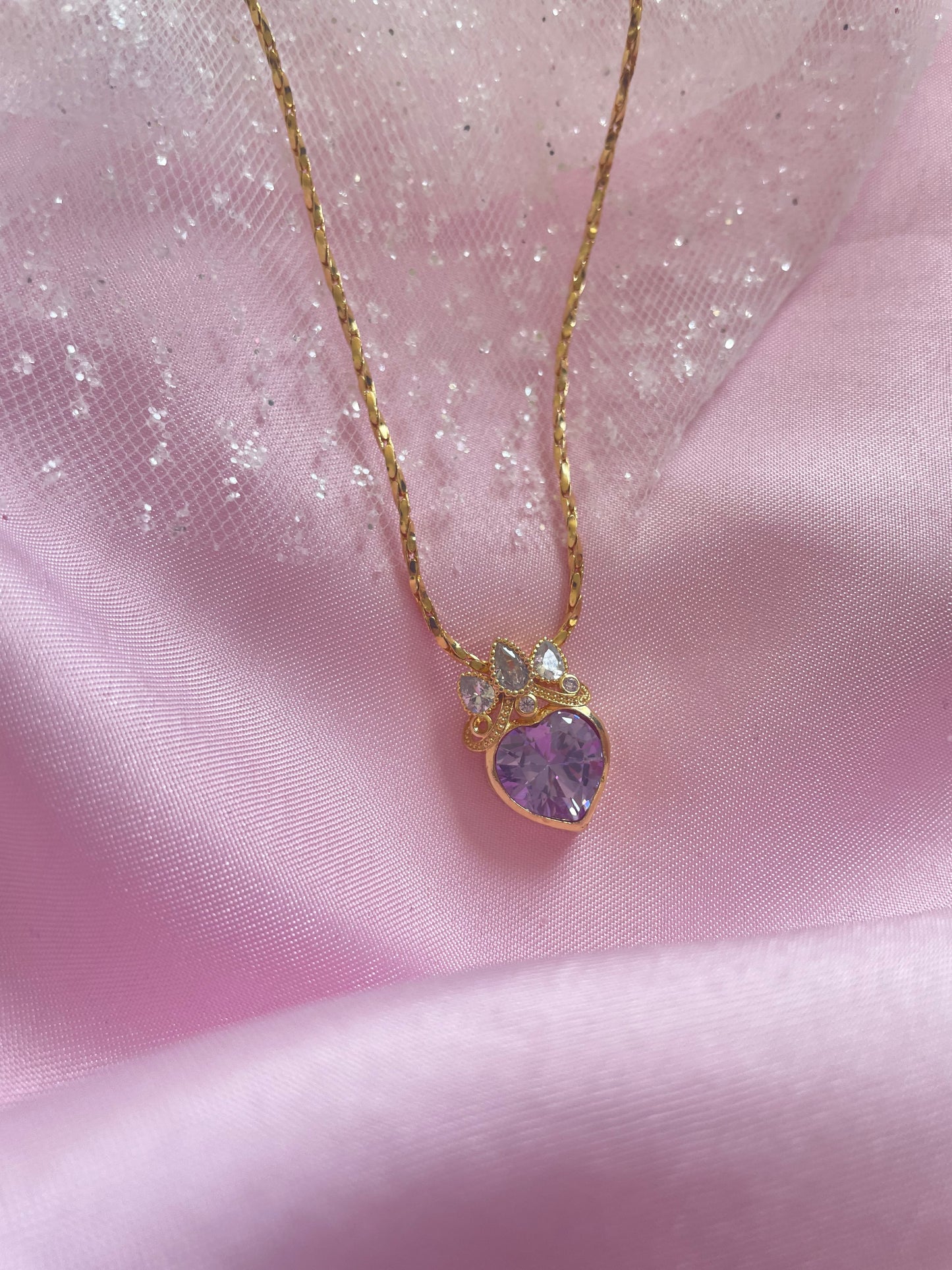 Rapunzel Crown Necklace (purple)