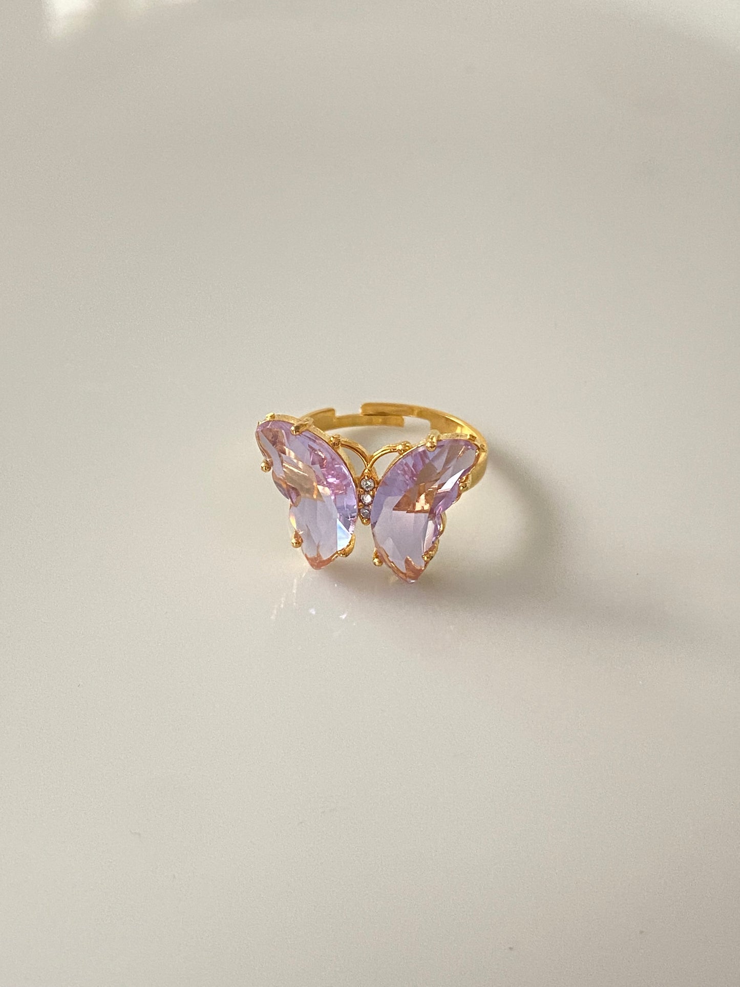 Crystal Butterfly Ring