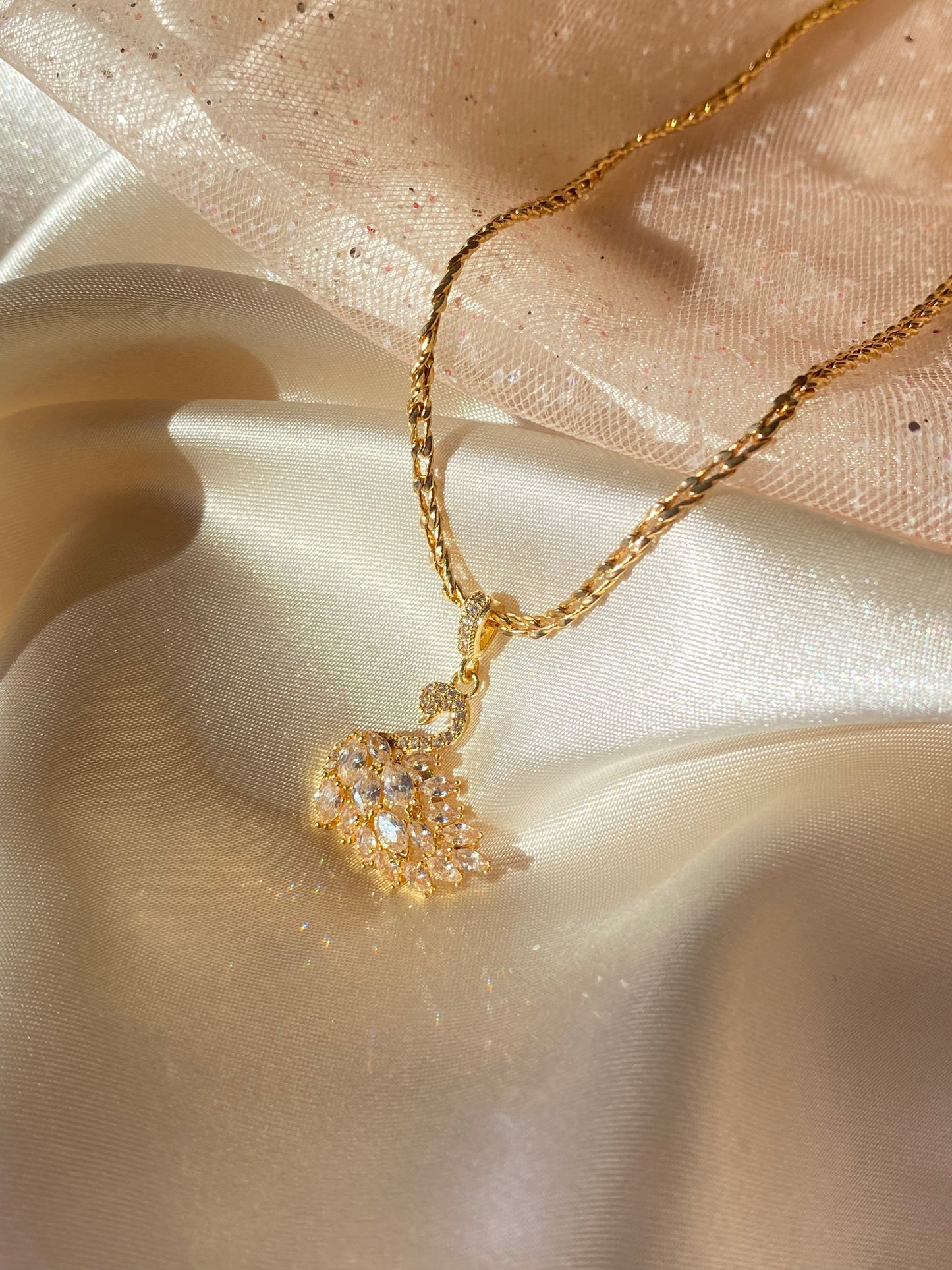 Crystal Swan Necklace