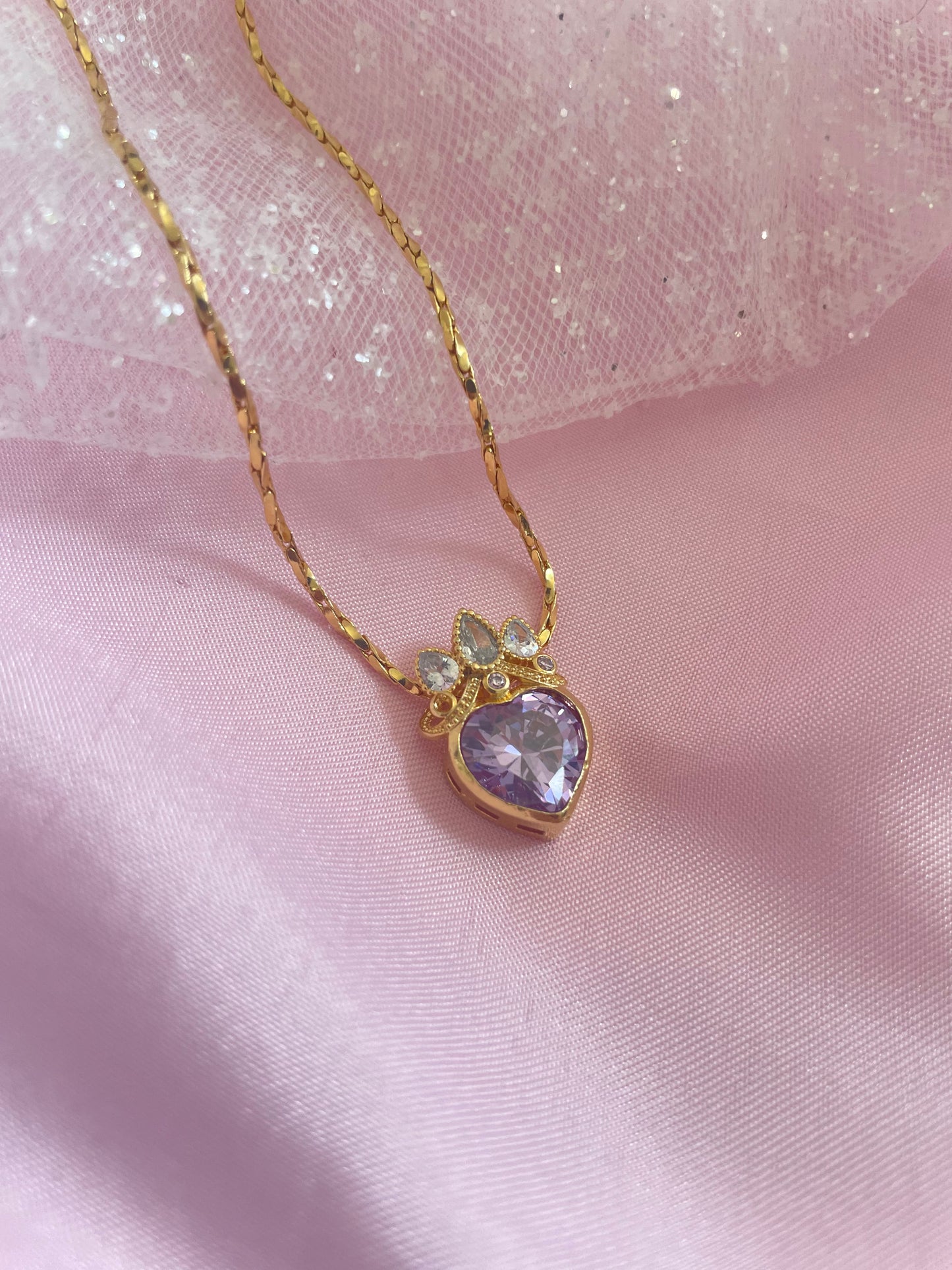 Rapunzel Crown Necklace (purple)