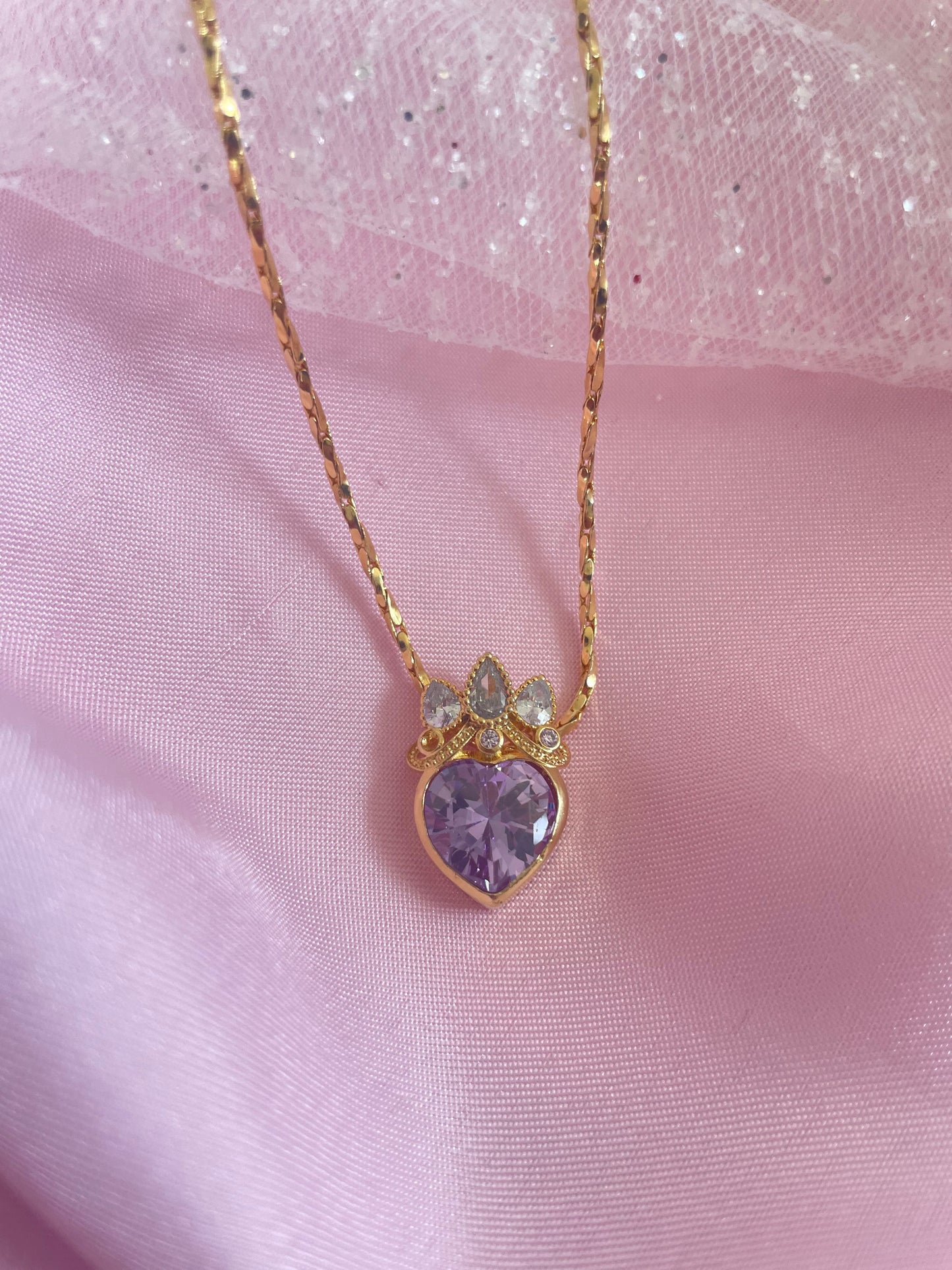 Rapunzel Crown Necklace (purple)