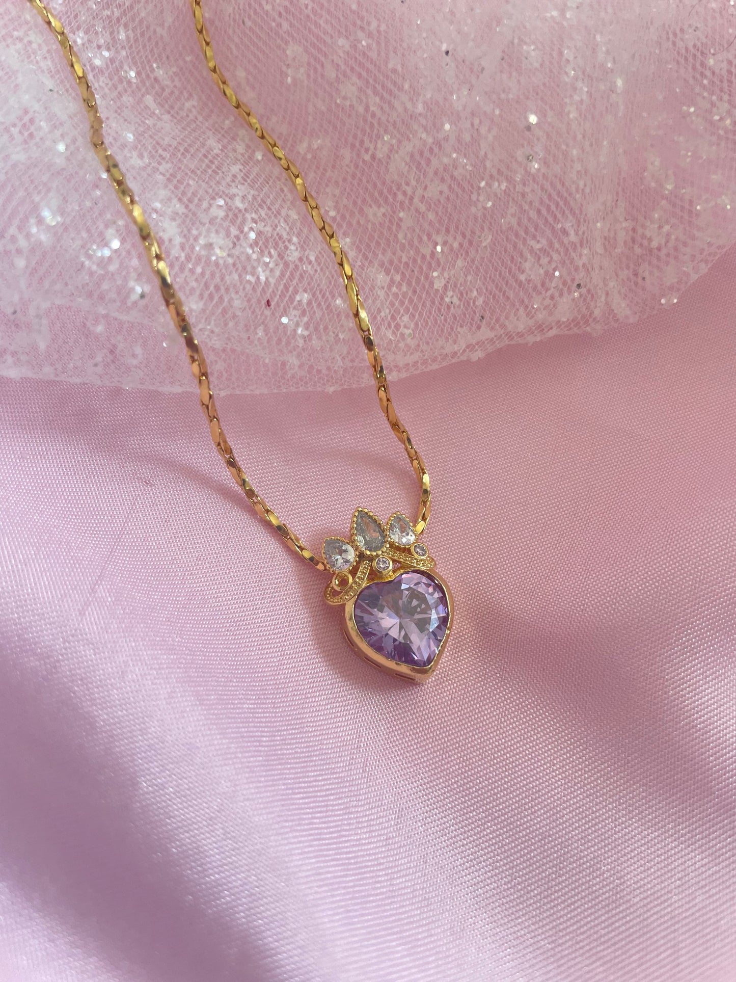 Rapunzel Crown Necklace (purple)