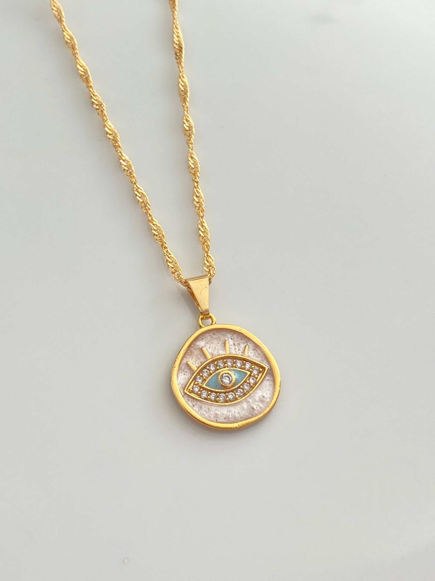 Aesthetic eye necklace (blue)