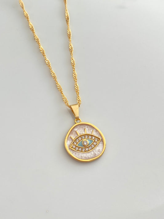 Aesthetic eye necklace (blue)