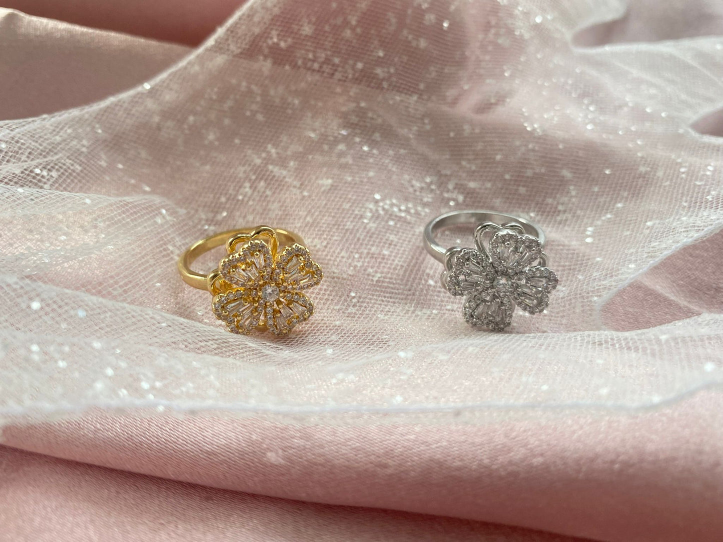 Flower spinner stress ring