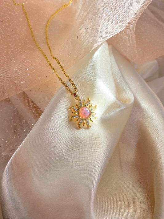 Rapunzel sun necklace (pink)